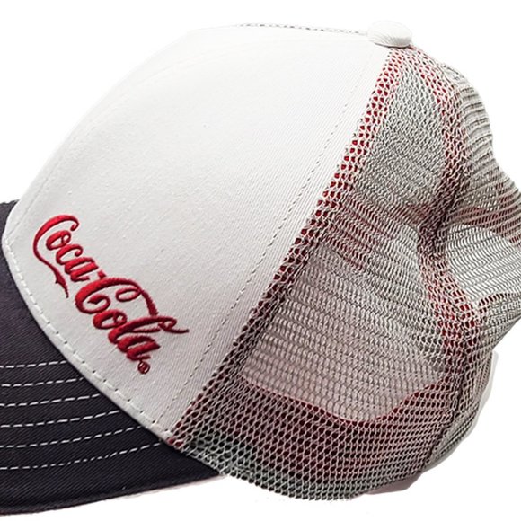 Vintage 80s K-Products Coca-Cola Mesh Back Trucker Cap - Picture 3 of 8